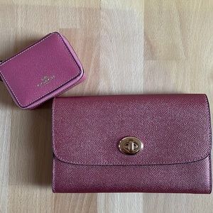 Coach Small Clutch with Chain & Mini Travel Box